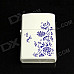 Blue And White Porcelain Pattern Oil Cigarette Lighter - Blue + White