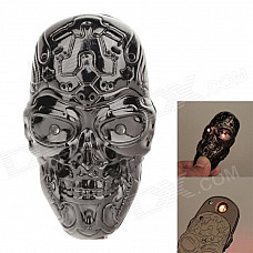 HONG XUAN 1916 Skull Style USB Rechargeable Electronic Cigarette Lighter - Silver (5V)