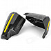 Motorcycle Modification Anti-Shock Handlebar Wind Shield Gauntlets - Black + Yellow