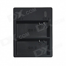 HighPro Super Mini Dual-Slot Battery Charger for GoPro Hero 3 / Hero 3+ - Black