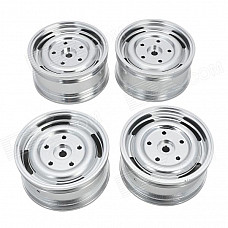 Universal DIY 1:10 Aluminum Alloy Wheel for Model Car - Silver (4 PCS)