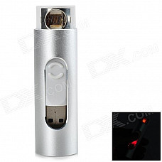 F2 Metal USB Rechargeable Electronic Cigarette Lighter - Silver White