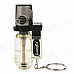 6594 Stylish Windproof Butane Jet Lighters w / Keychains - Black + Silver + Transparent