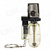 6594 Stylish Windproof Butane Jet Lighters w / Keychains - Black + Silver + Transparent