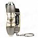 GuangDa 5875 Strong Fire Windproof Butane Jet Lighter w / Green LED Light - Silver + Transparent