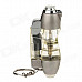 GuangDa 5875 Strong Fire Windproof Butane Jet Lighter w / Green LED Light - Silver + Transparent