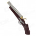 6708 Stylish Gun Style Butane Jet Lighters - Brown + Silver + Golden 6708 Stylish Gun Style Butane Jet Lighters - Brown + Silver + Golden