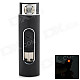 F2 Metal USB Rechargeable Electronic Cigarette Lighter - Black