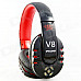 OVLANG V8 Bluetooth V2.1 Stereo Headset Headphone - Black + Red