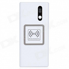 KP120A Multi-Function 12000mAh Emergency Vehicle Power Supply Qi Wireless Charger - White + Silver