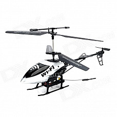 YD YD-215 2.4GHz 3.5-CH Wi-Fi R/C Helicopter w/ Camera - Silver Grey + Black + Multi-Colored