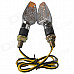 Short Handle Motorcycle Bike 2W 112lm 15-LED Yellow Steering / Signal Lights (12V / 2 PCS)