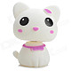 Head Shaking Cute Cat Style Toy for Car Decoration - White