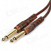 JinJiang 3.5mm to 2-6.35mm Plug Audio Signal Cable - Brownish Red (1.5m)