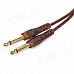 JinJiang 3.5mm to 2-6.35mm Plug Audio Signal Cable - Brownish Red (3m)