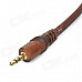 JinJiang 3.5mm to 2-6.35mm Plug Audio Signal Cable - Brownish Red (3m)