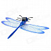 Lifelike Dragonfly Style Plastic Magnetic Sticker for Refrigerator - Blue