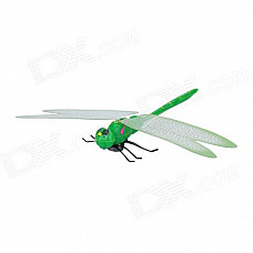 Fun Lifelike Dragonfly Style Plastic Magnetic Sticker for Refrigerator - Green