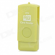 Y2210714 Mini Portable Micro USB TF / Micro SD Card Reader - Green (4GB)