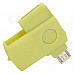 Y2210714 Mini Portable Micro USB TF / Micro SD Card Reader - Green (4GB)