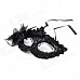 HHMZ001 Stylish Plastic Eye Mask w/ Flower for Women - Black + Transparent