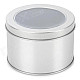 Round Shaped Iron Packing Box w/ Sponge - Silver