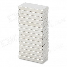 Rectangle Shaped NdFeB Magnets - Silver (15 PCS)