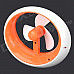 HH657 Cute Portable USB 2.0 / Battery Powered Ultra-Silence 3-Blade Cooling Fan - Orange + White