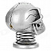 Cool Skull Style 3W Portable Speaker w/ 3.5mm Jack - Silvery Grey