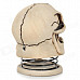 Cool Skull Style 5W Portable Speaker w/ 3.5mm Jack - Off-White + Black