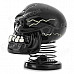 Cool Skull Style 3W Portable Speaker w/ 3.5mm Jack - Black + White