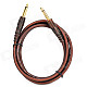 JinJiang Gold-Plated 6.5mm Male to Male Audio Connection Cable for Electric Guitar / Bass - Brown