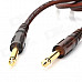 JinJiang Gold-Plated 6.5mm Male to Male Audio Connection Cable for Electric Guitar / Bass - Brown