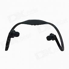 Rechargeable Sports Music Bluetooth V3.0 Headset w/ Microphone - Black