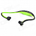 Rechargeable Sports Music Bluetooth V3.0 Headset w/ Microphone - Black + Green