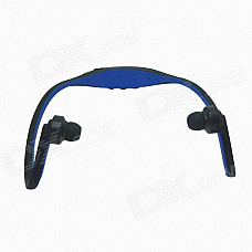 Rechargeable Sports Music Bluetooth V3.0 Headset w/ Microphone - Black + Blue