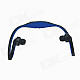 Rechargeable Sports Music Bluetooth V3.0 Headset w/ Microphone - Black + Blue