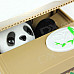 Super Cute Panda Automatically Piggy Coin Bank - Khaki + White (2 x AA)