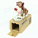 Puppy Automatic Piggy Coin Bank - Brown + Khaki (2 x AA)