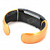 RQ-05 Bluetooth Bracelet Watch Answer Call w/ Vibration + Mic + Speaker + Time + Cell Phone - Golden
