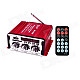 Kinrener MA600 2" LED Digit 2-Channel Car Amplifier Hi-Fi MP3 Player w/ FM / USB / SD / AUX - (12V)