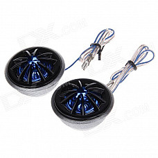 TiaoPing TP-066 20W High Frequency Car Audio Speaker - Silver + Black + Blue (Pair / 12V)