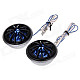 TiaoPing TP-066 20W High Frequency Car Audio Speaker - Silver + Black + Blue (Pair / 12V)