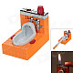 Fashion Toilet Style Butane Jet Gas Lighter - Orange + White + Red