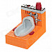 Fashion Toilet Style Butane Jet Gas Lighter - Orange + White + Red