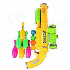 Children Bowling Toy Gun - Yellow + Green