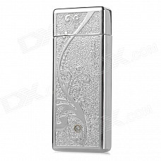 JiaQiang Aluminum Alloy USB Rechargeable Electronic Cigarette Lighter - Silver