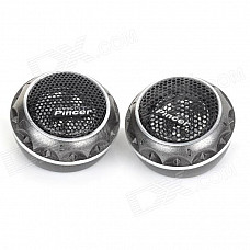 P-T380L DIY 180W Car Stereo Speaker Dome Tweeter - Black (2 PCS)