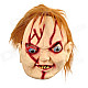 JMG001 Scary Scarred Face Chucky Mask for Halloween / Costume Party - Beige + Red