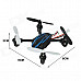 Brilink BH18 Mini 2.4G Radio Control 4-CH Quadcopter R/C Aircraft w/ 6-Axis Gyro - Black + Blue